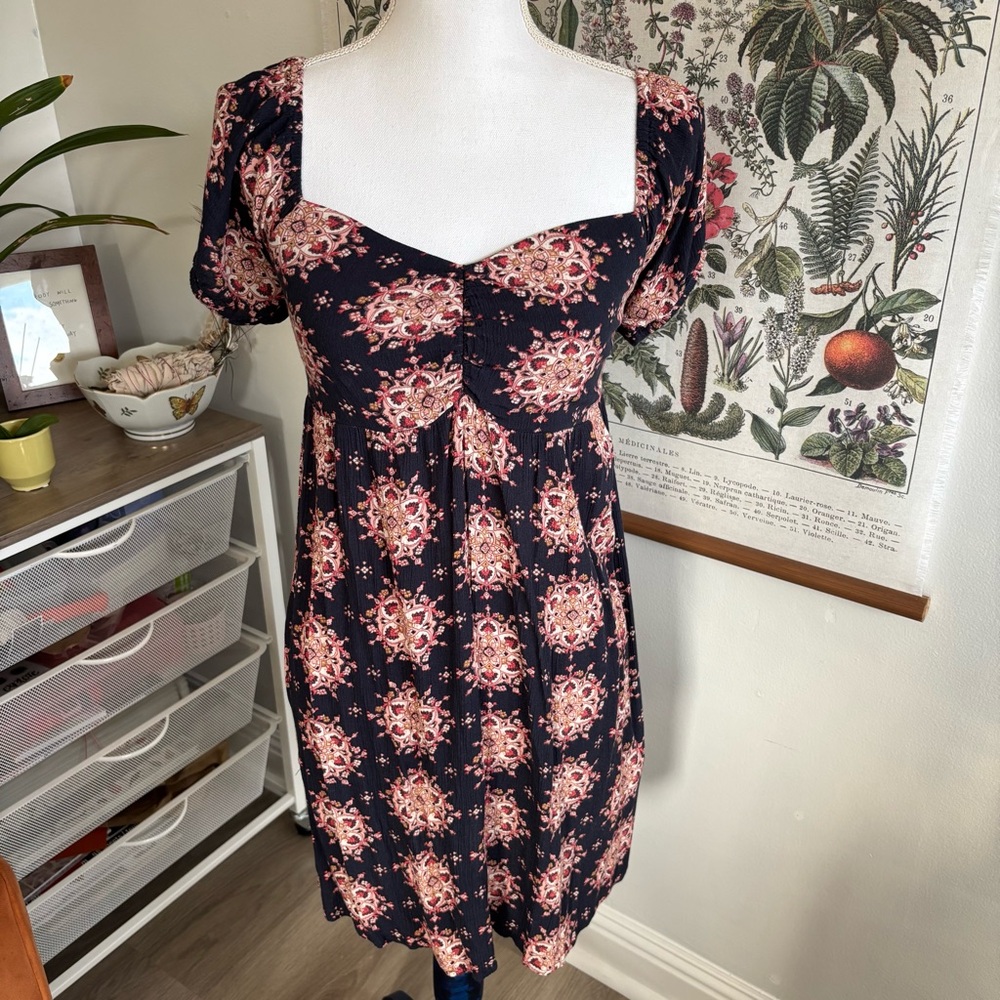 Volcom Navy and Pink Sundress Dress M